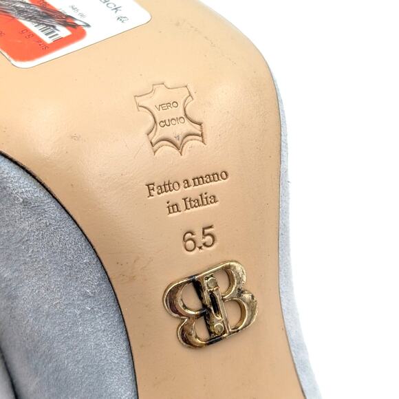 Beautiisoles by Robyn Shreiber Alicia Suede Heel Boots Blue Size US6.5 EU37 - Picture 12 of 16